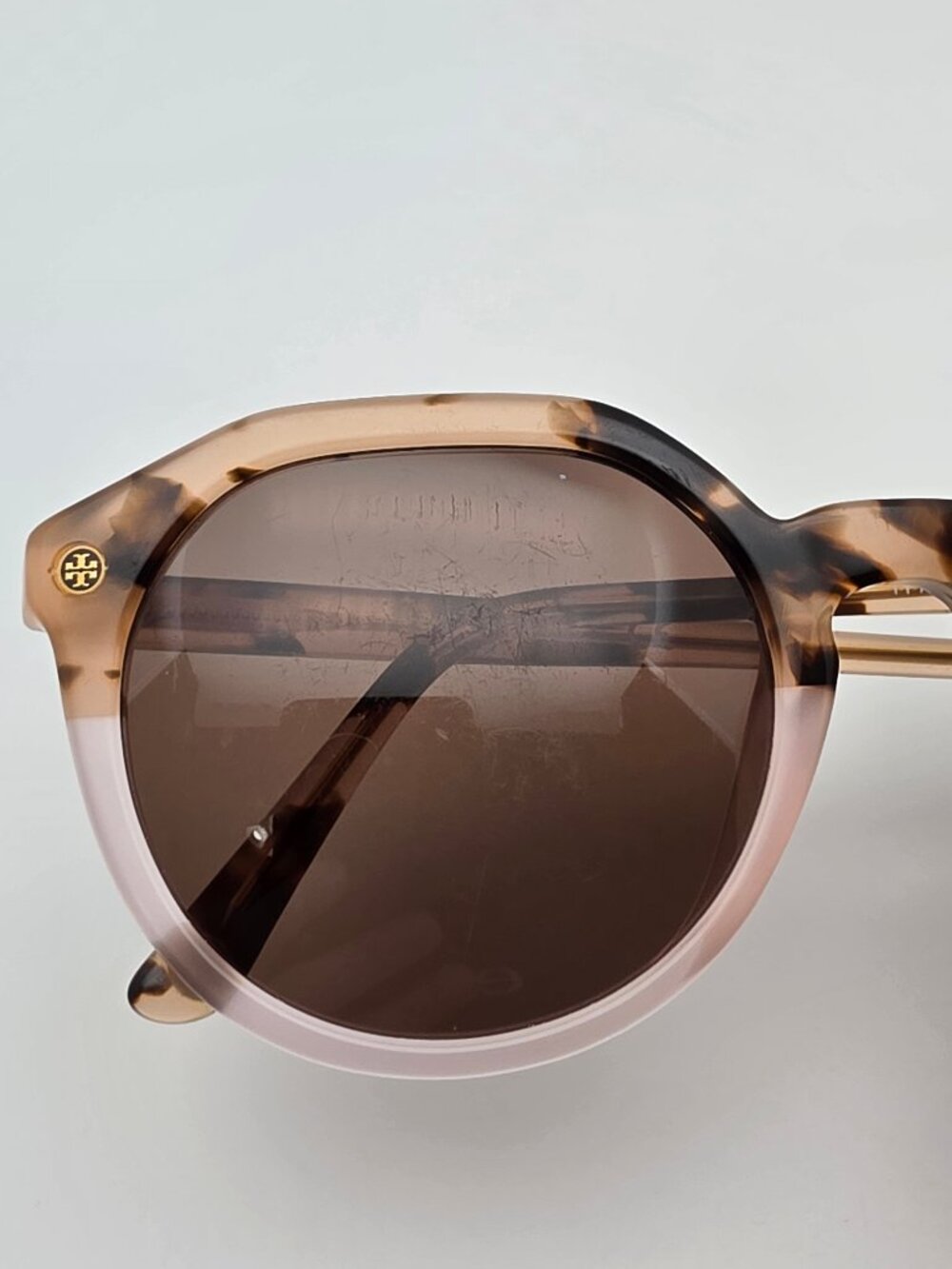 Tory Burch TY7130 1754/73 Blush Tortoise Pink Frame Brown Lens Sunglasses 52mm - Picture 15 of 16